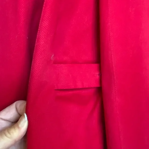 Lauren Ralph Lauren Medium Red Equestrian Style Coat with Black Collar Like New. - Picture 13 of 14